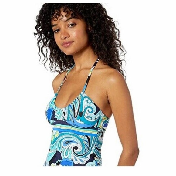 Trina Turk NEW Ipanema Geometric Print Tankini Top - Picture 3 of 12